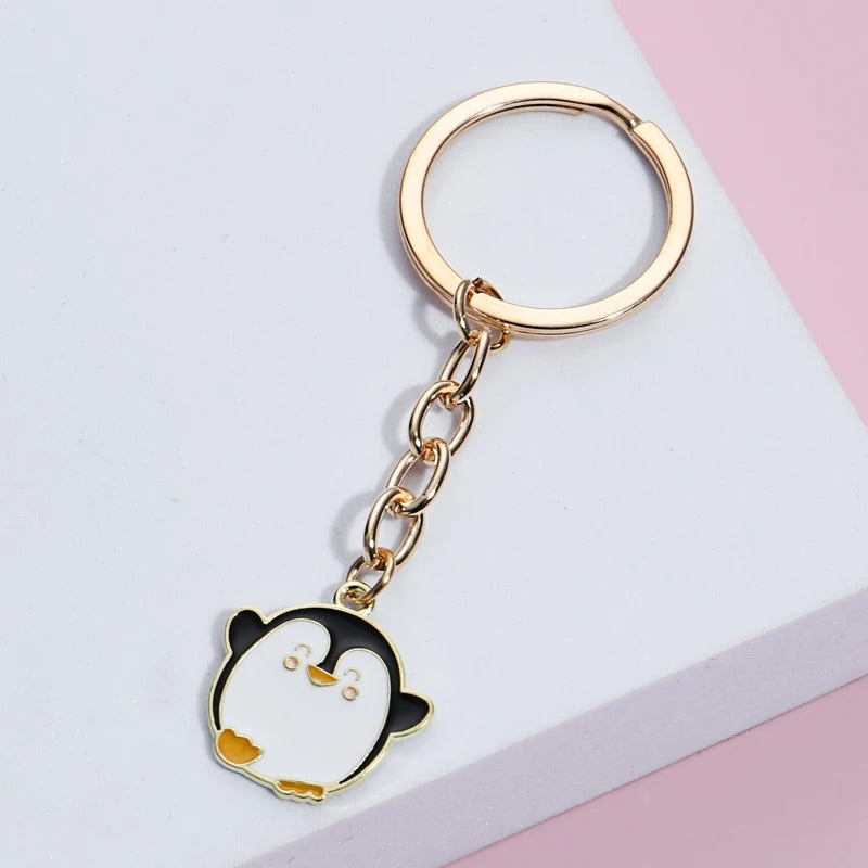 Cute Happy Penguin Keychain