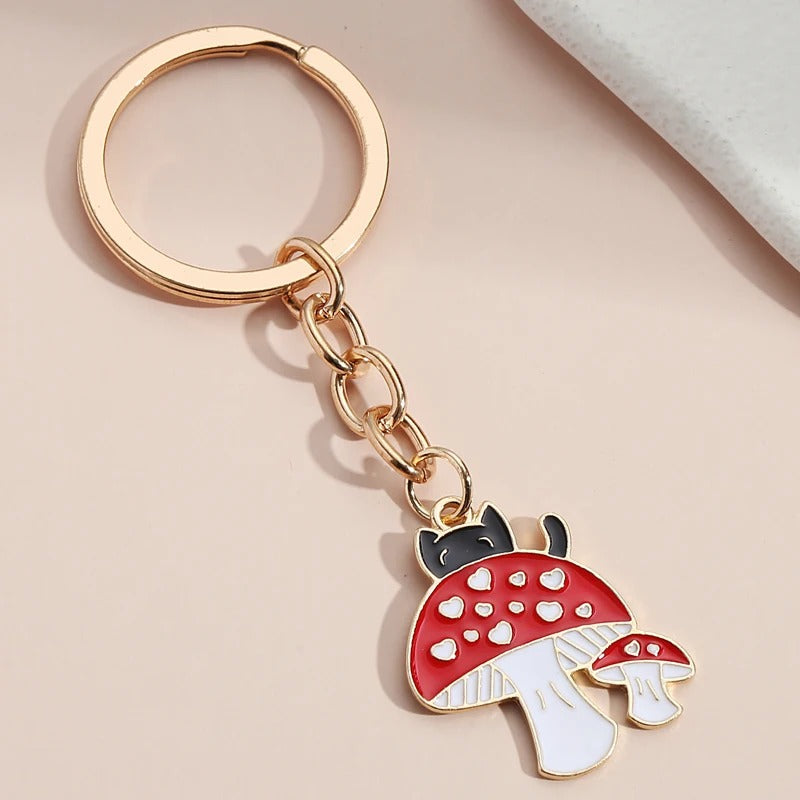 Cute Mushroom Keychain