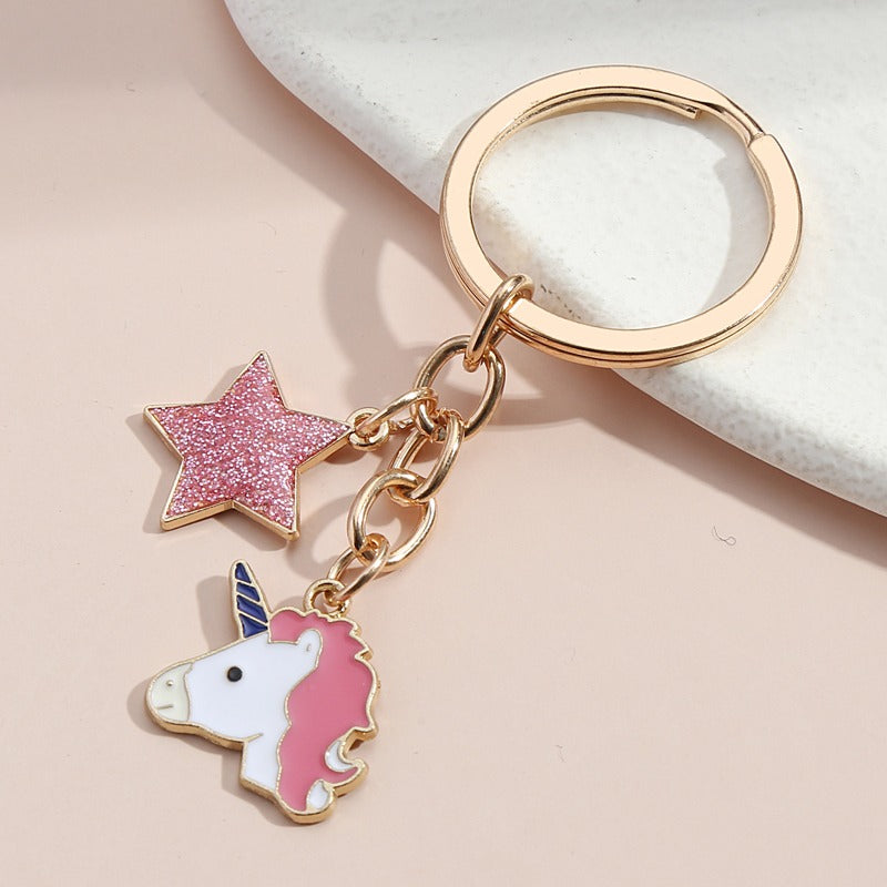 Unicorn Star Keychain