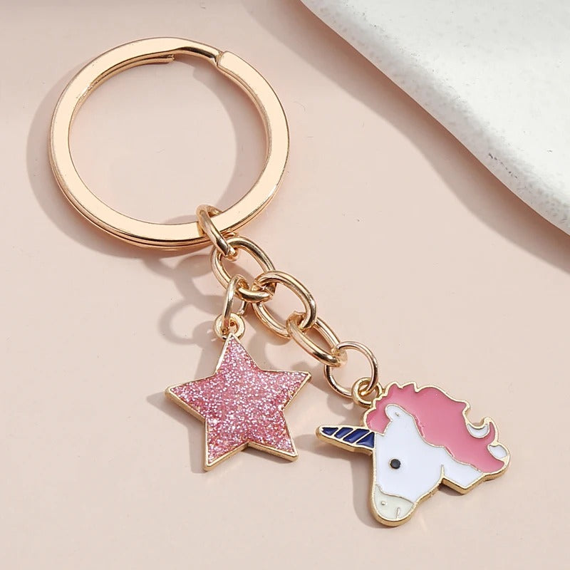 Unicorn Star Keychain