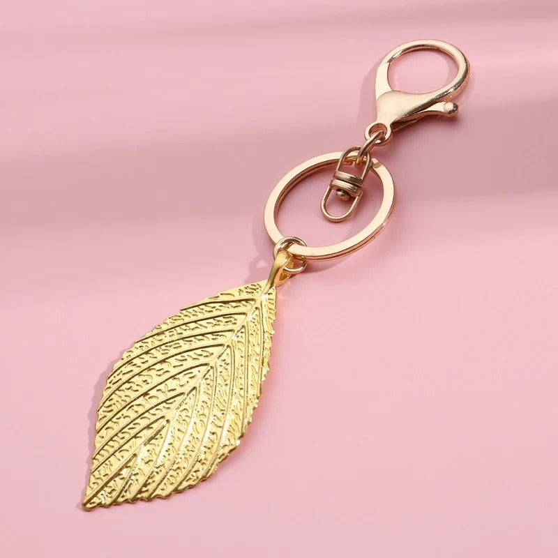 Golden Leaf Keychain