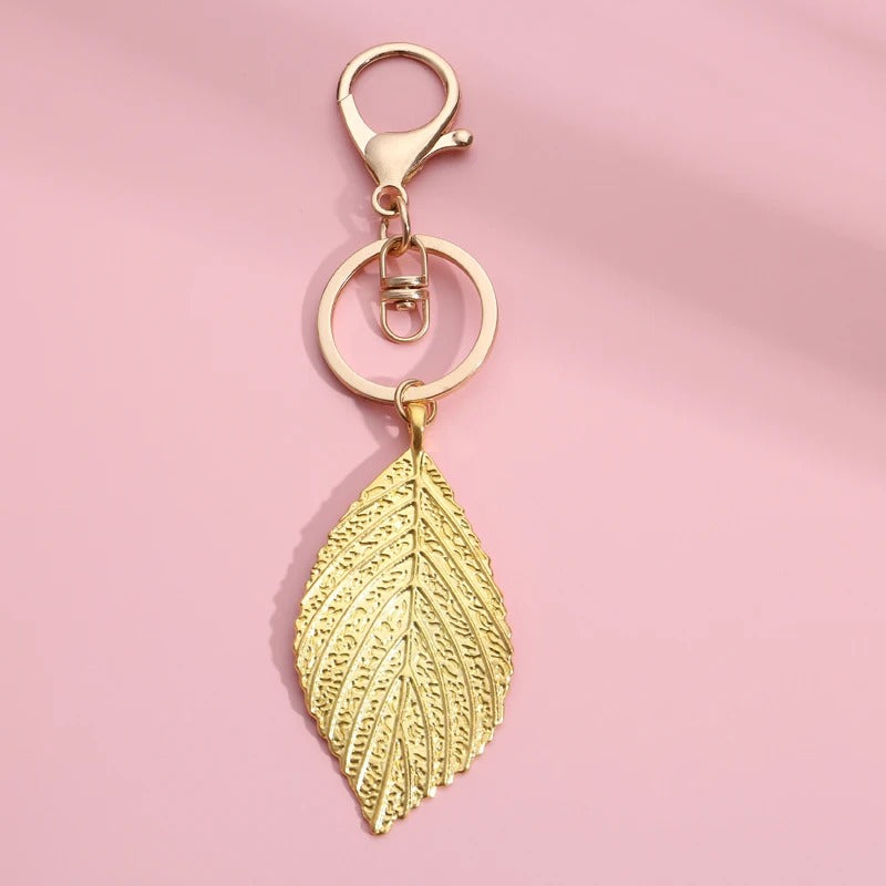 Golden Leaf Keychain