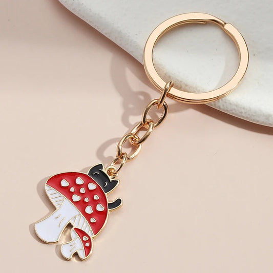 Cute Mushroom Keychain