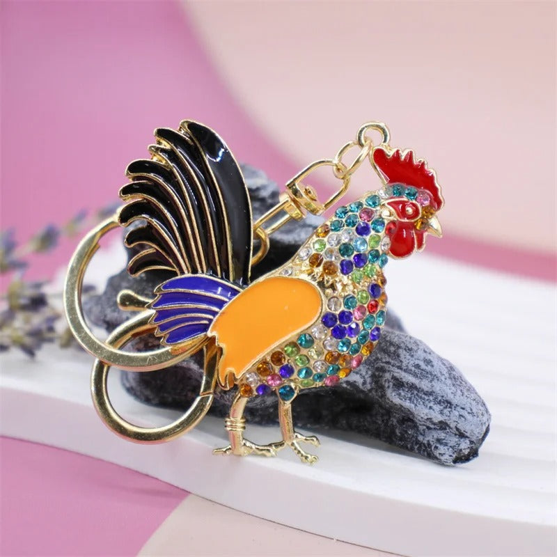 Elegant Rooster Keychain