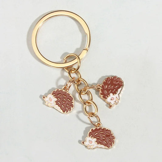 Adorable Hedgehogs Keychain