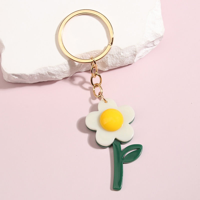 Cute Daisy Flower Keychain