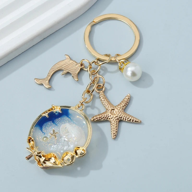 Starfish Dolphin Keychain