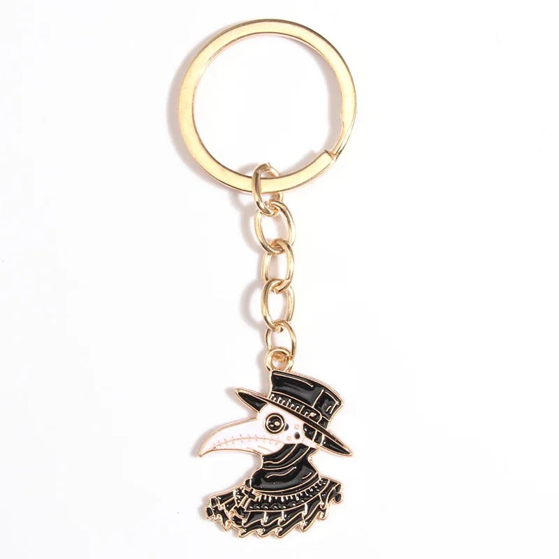 Elegant Plague Doctor Keychain