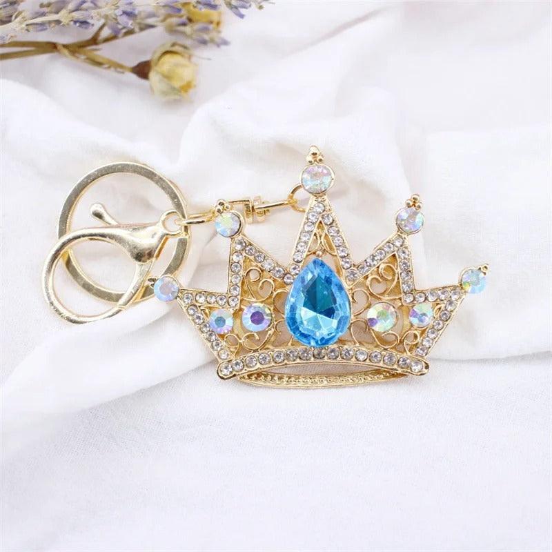 Blue Princess Crown Keychain