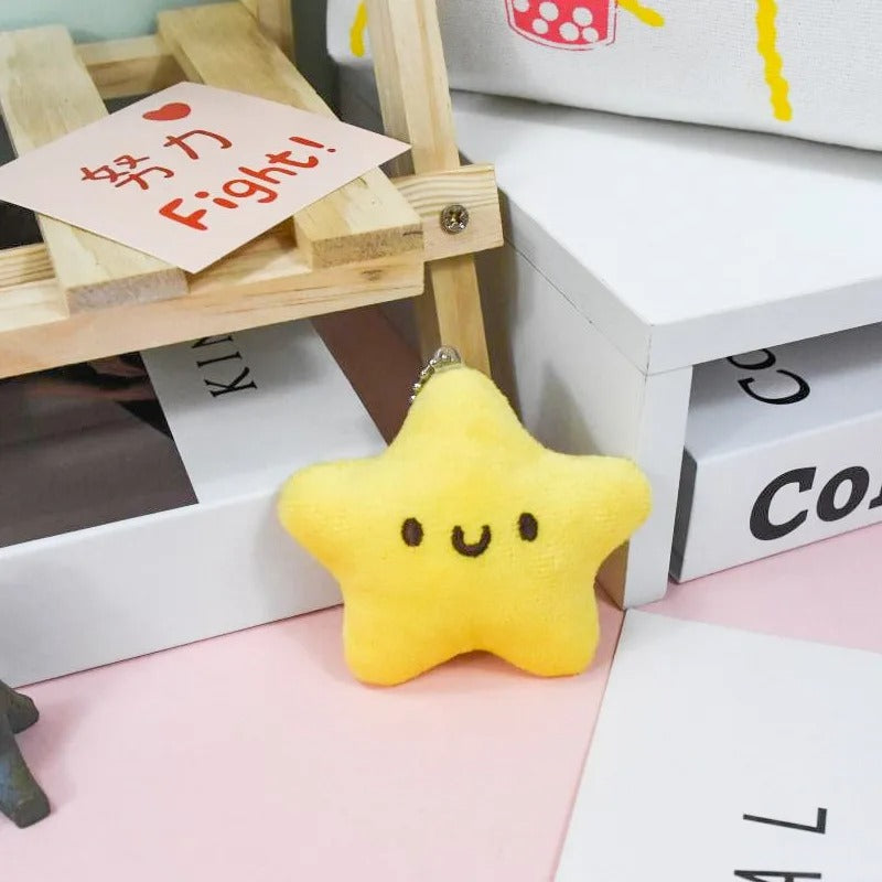 Kawaii Star Plush Keychain