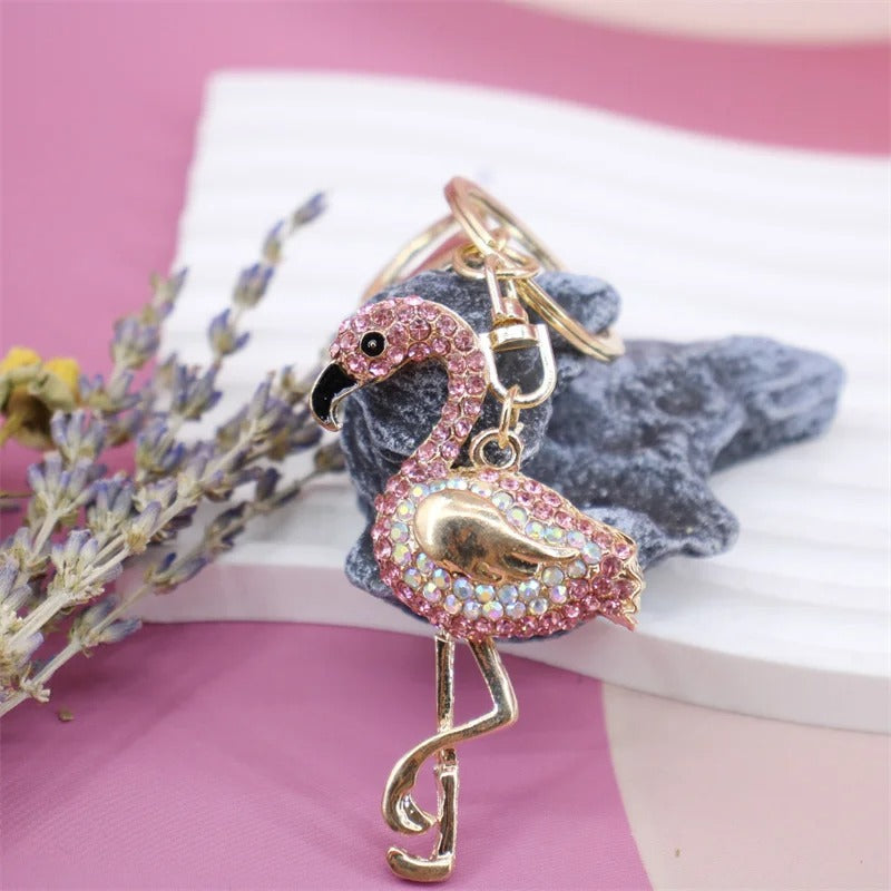 Elegant Flamingo Keychain