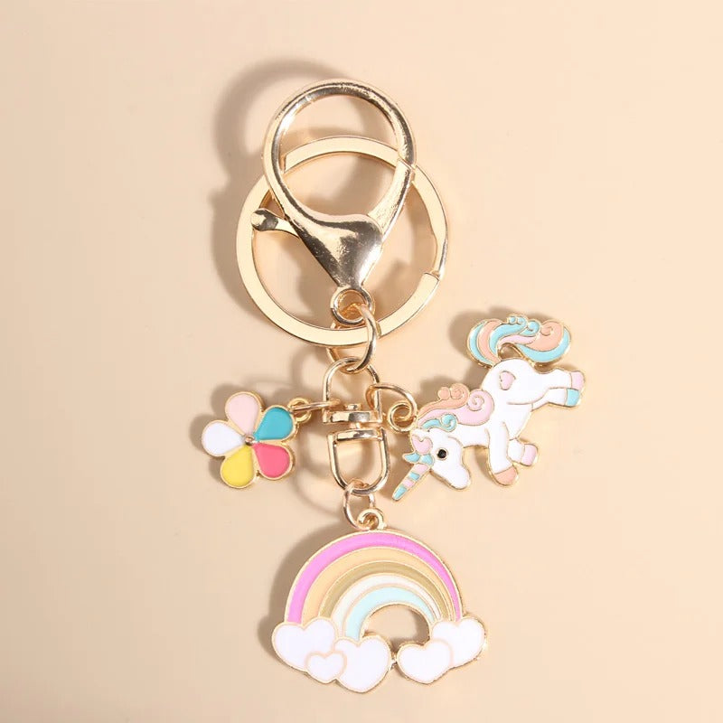 Unicorn Rainbow Keychain