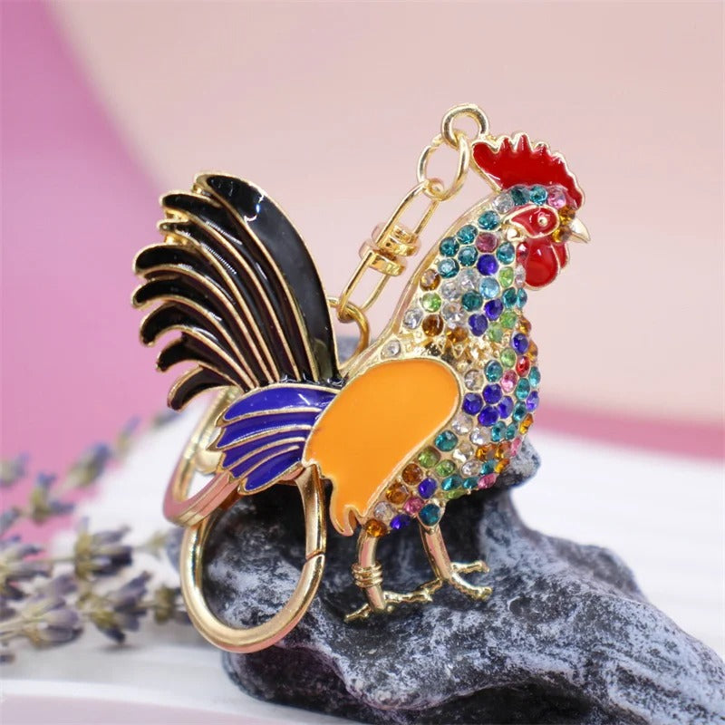 Elegant Rooster Keychain