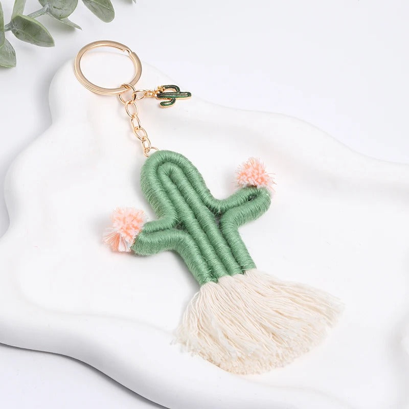 Tassel Cactus Keychain