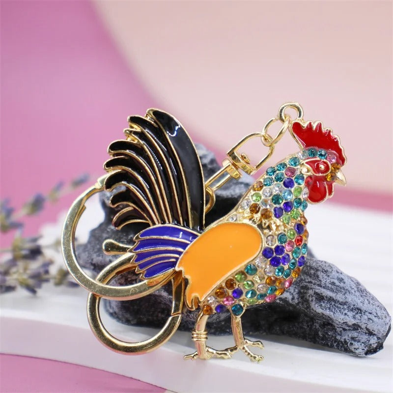 Elegant Rooster Keychain