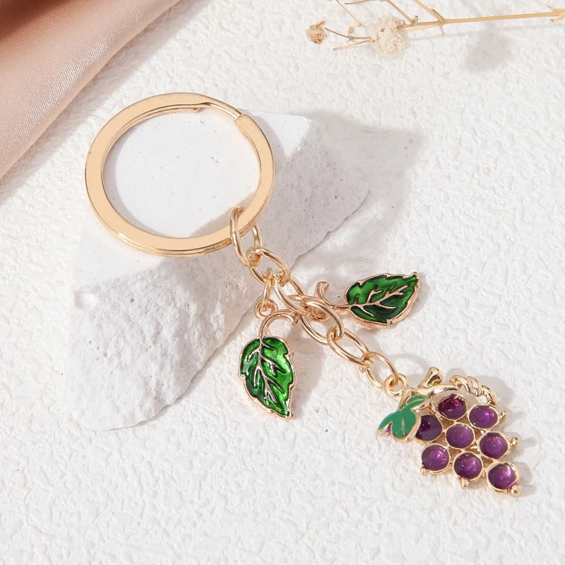 Elegant Grape Keychain