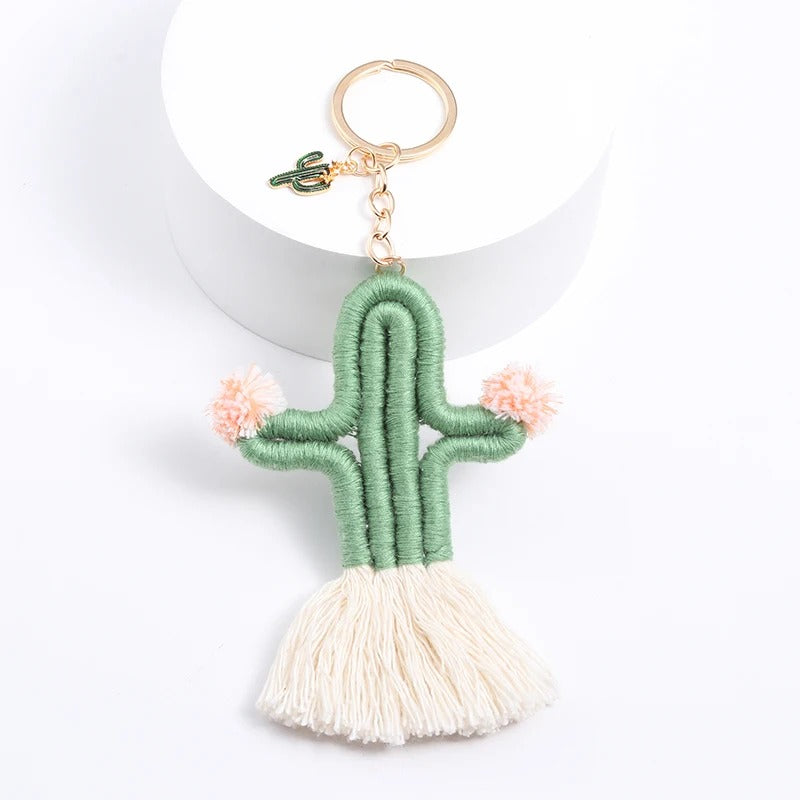 Tassel Cactus Keychain