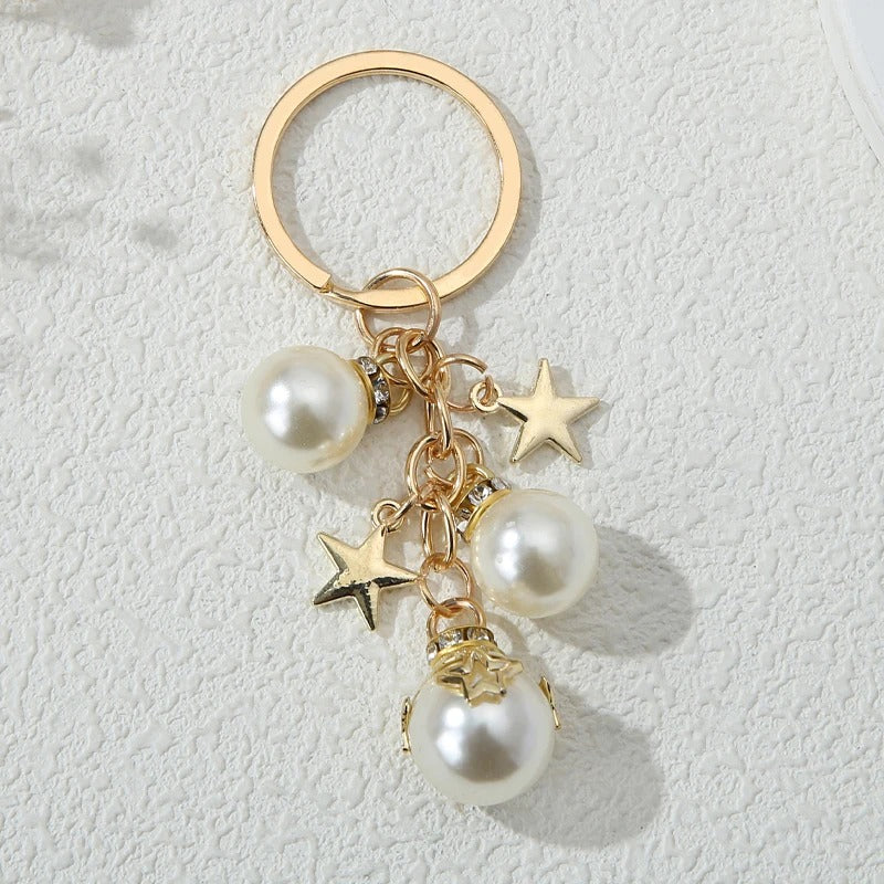 Elegant Stars Peal Keychain