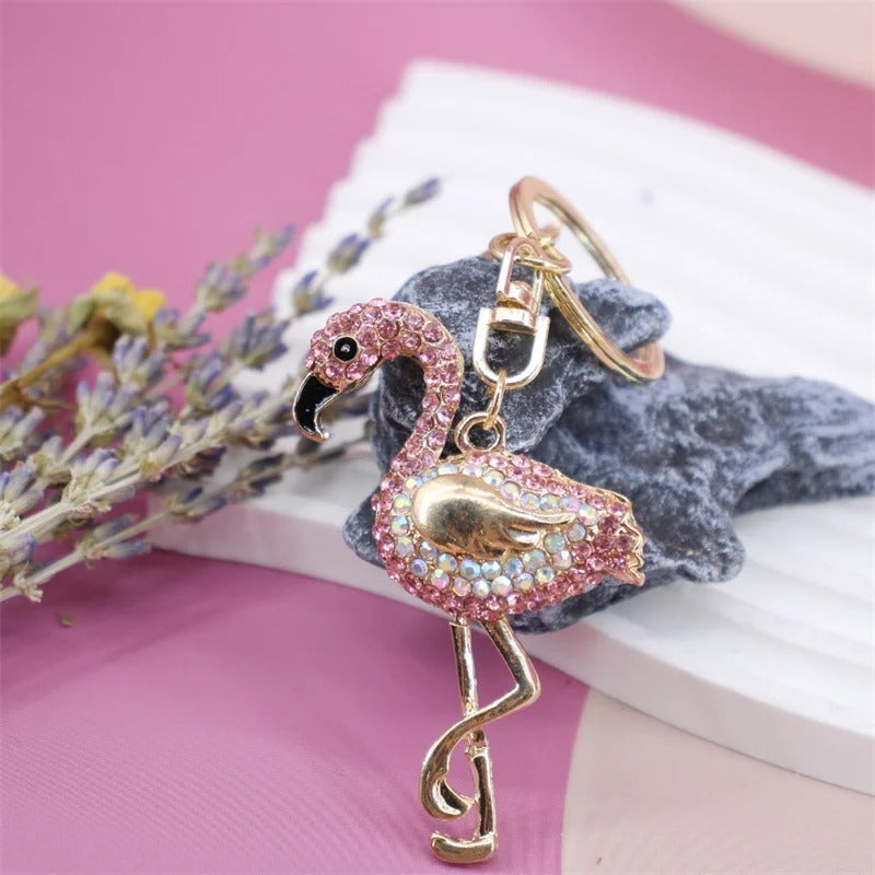 Elegant Flamingo Keychain