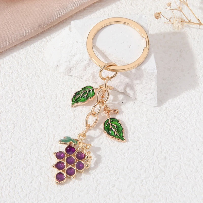 Elegant Grape Keychain