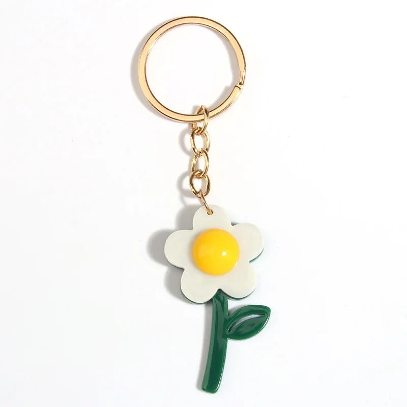 Cute Daisy Flower Keychain