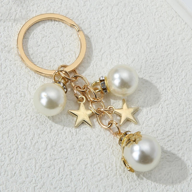 Elegant Stars Peal Keychain