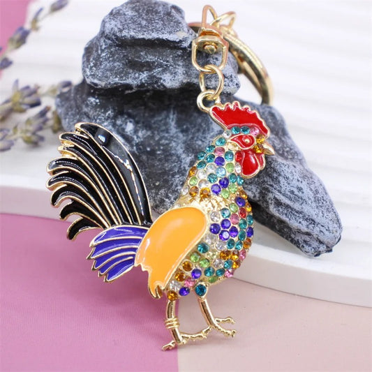 Elegant Rooster Keychain