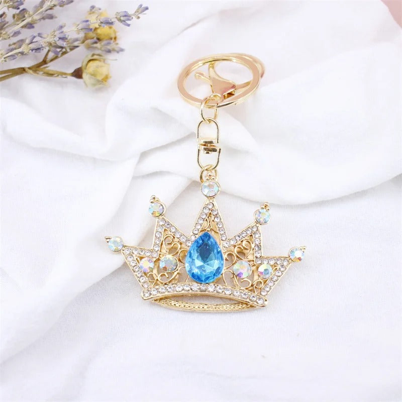 Blue Princess Crown Keychain