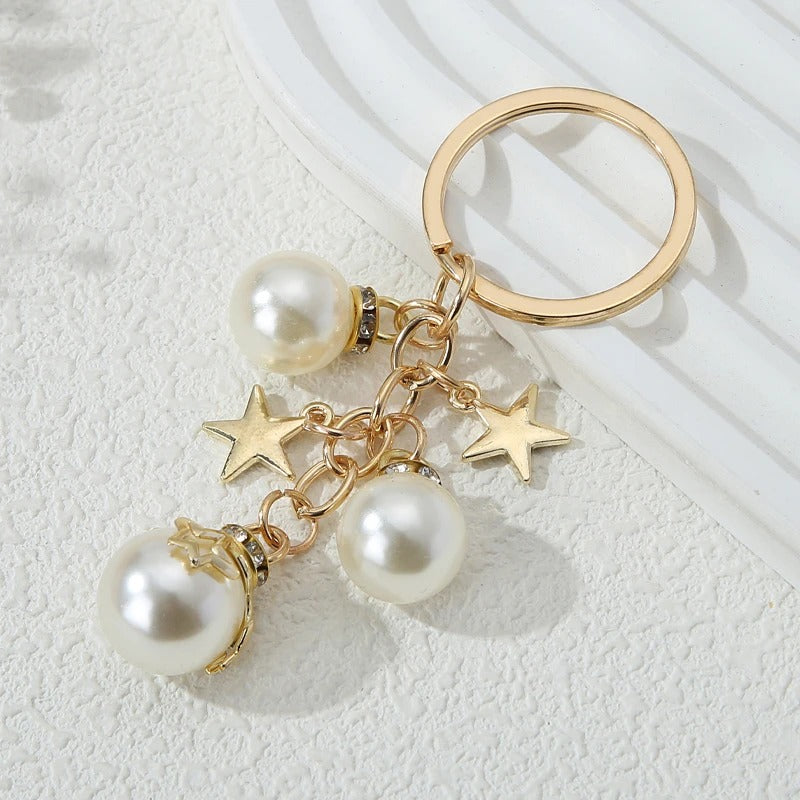 Elegant Stars Peal Keychain