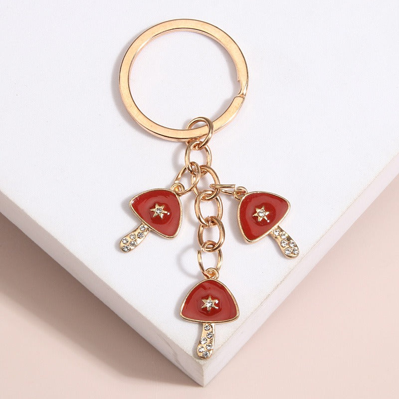 Elegant Mushrooms Keychain