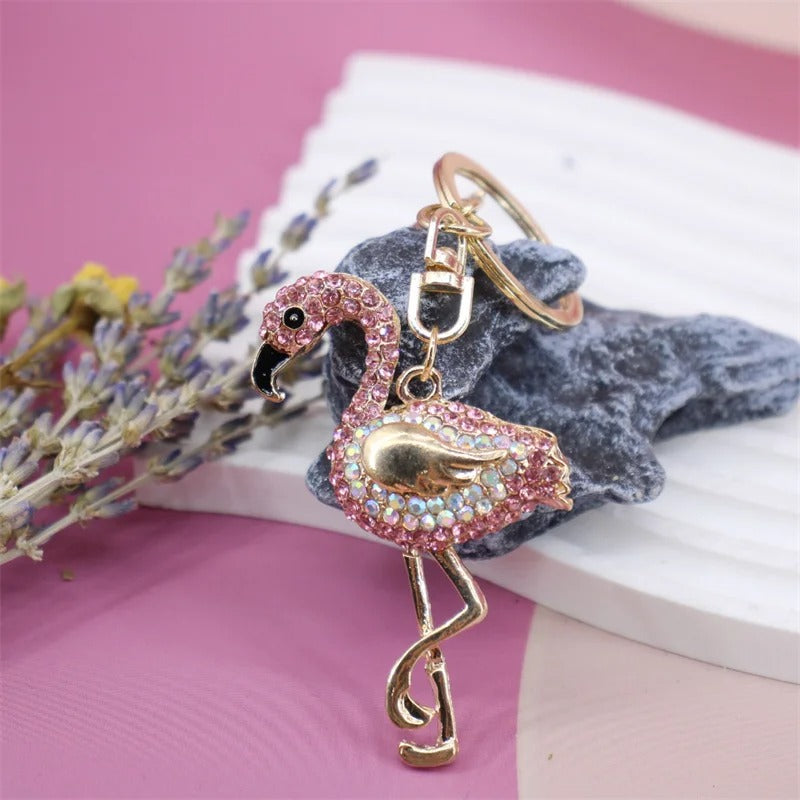 Elegant Flamingo Keychain