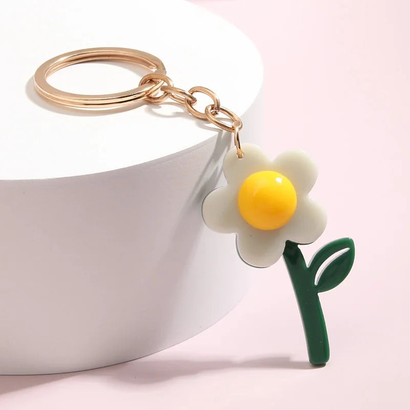 Cute Daisy Flower Keychain