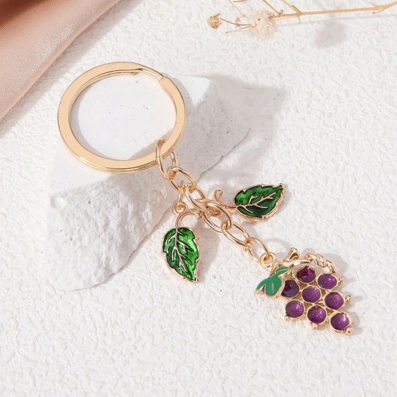 Elegant Grape Keychain