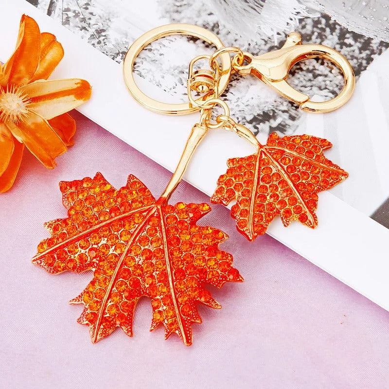 Elegant Maple Leaf Keychain