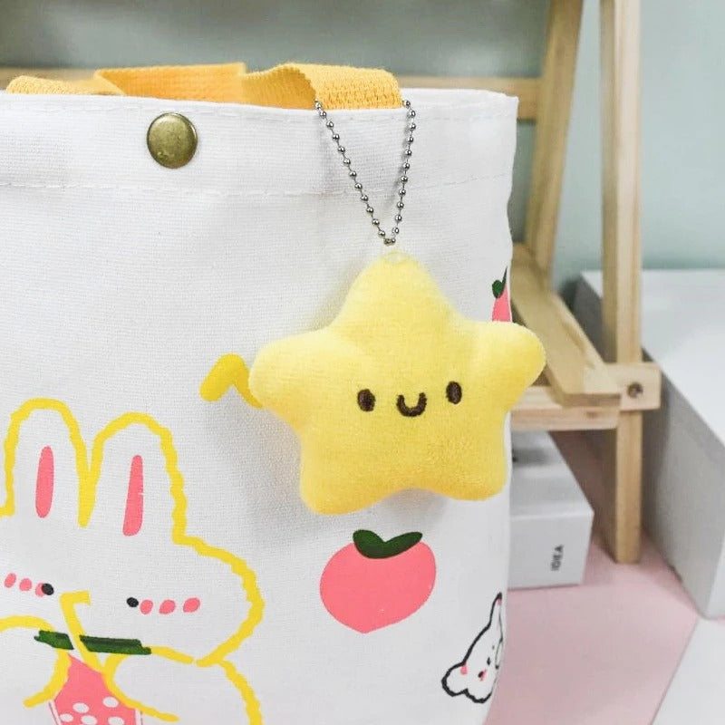 Kawaii Star Plush Keychain