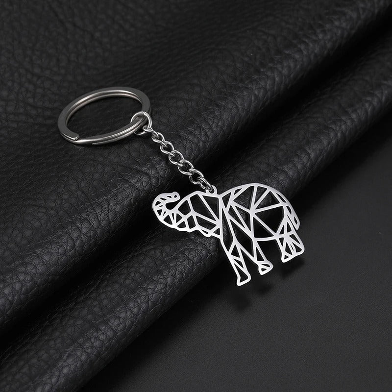 Origami Elephant Keychain