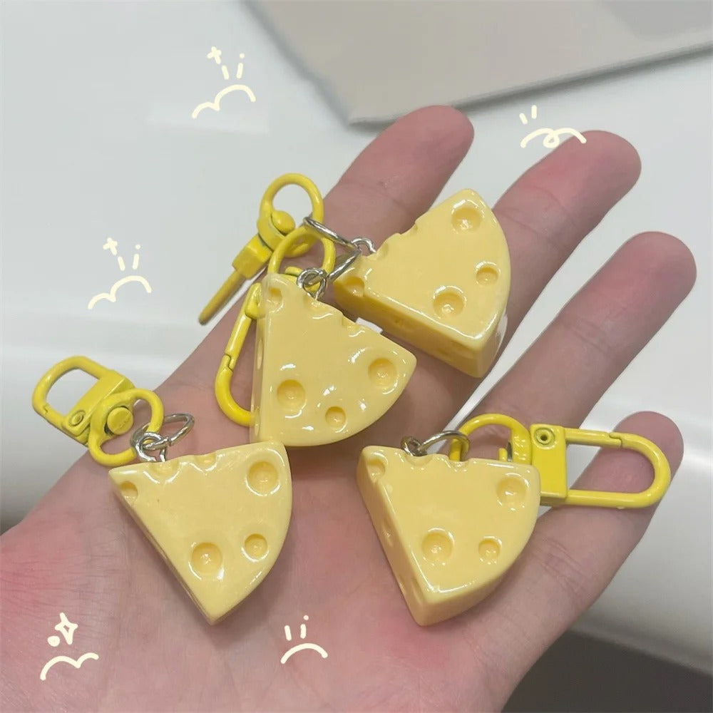 Cute Mini Cheese Keychain