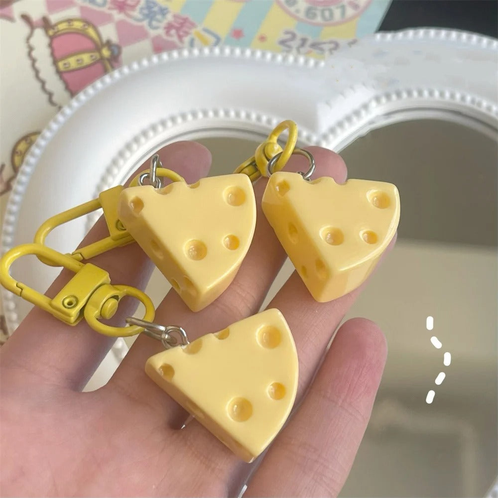 Cute Mini Cheese Keychain