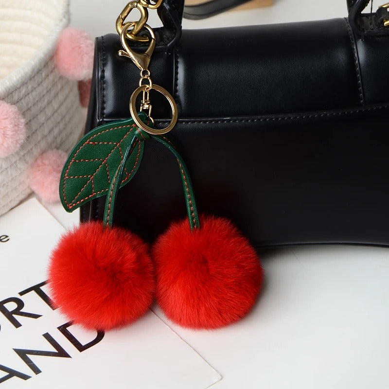 Cherry Plush Keychain