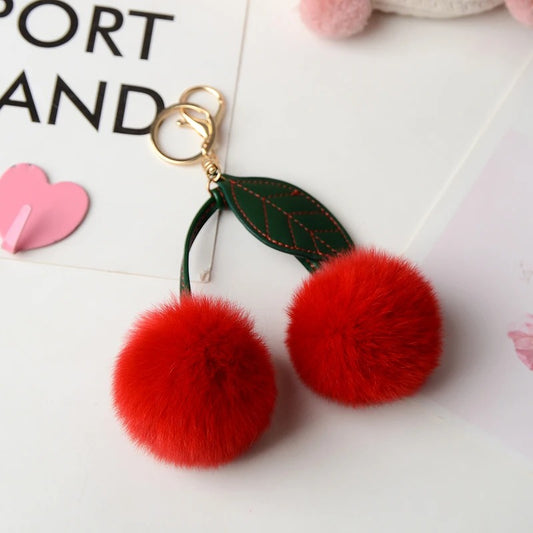 Cherry Plush Keychain