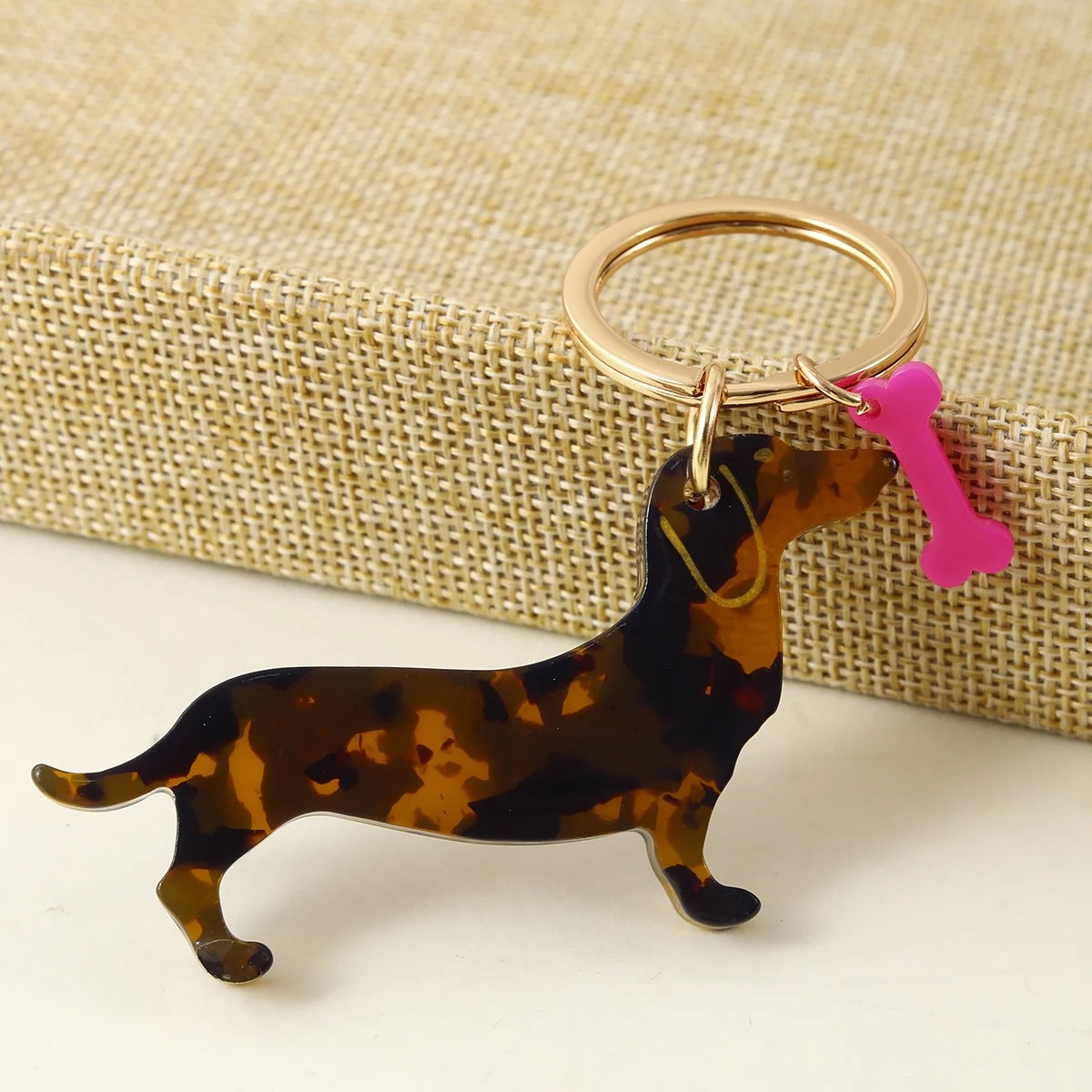 Dachshund Dog Resin Keychain