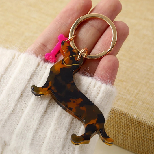 Dachshund Dog Resin Keychain