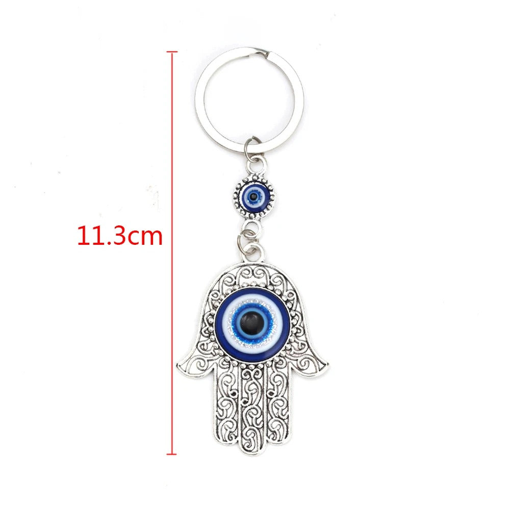 Hamsa Evil Eye Keychain