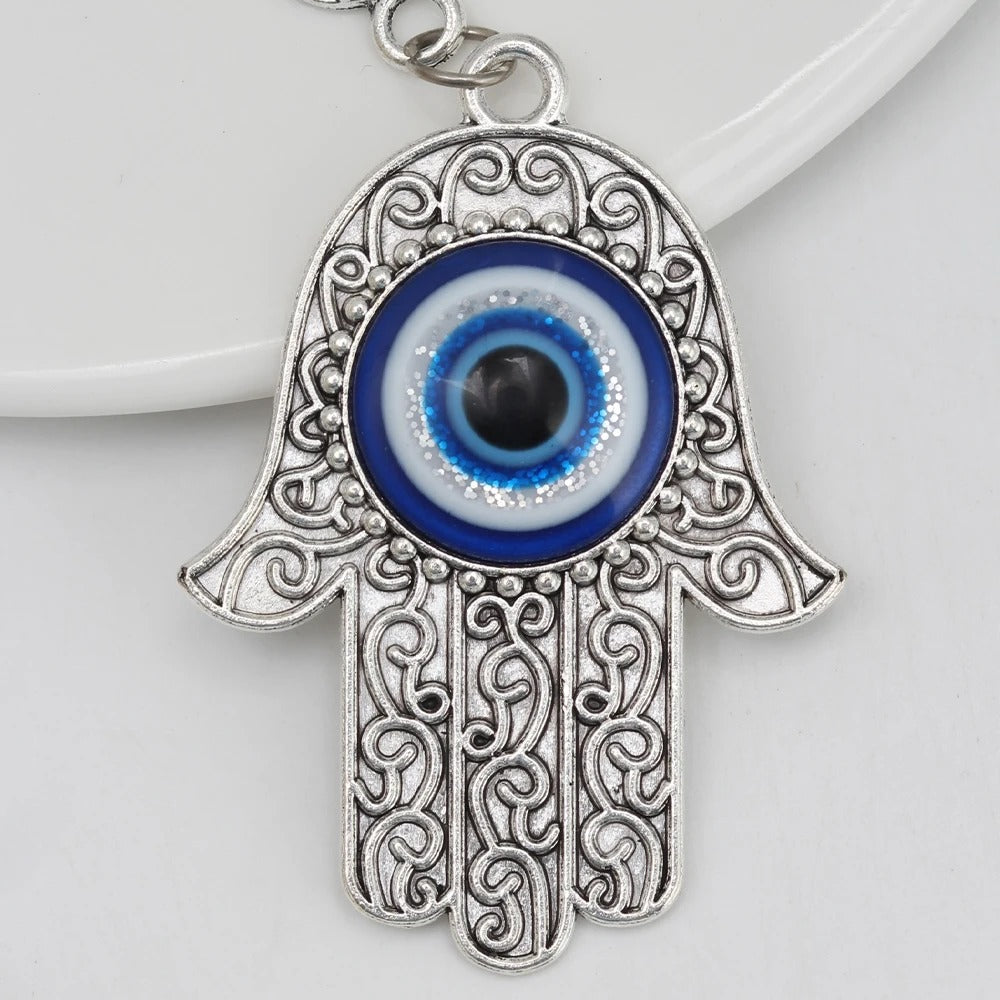 Hamsa Evil Eye Keychain