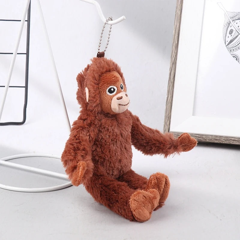 Fluffy Gorilla Plush Keychain