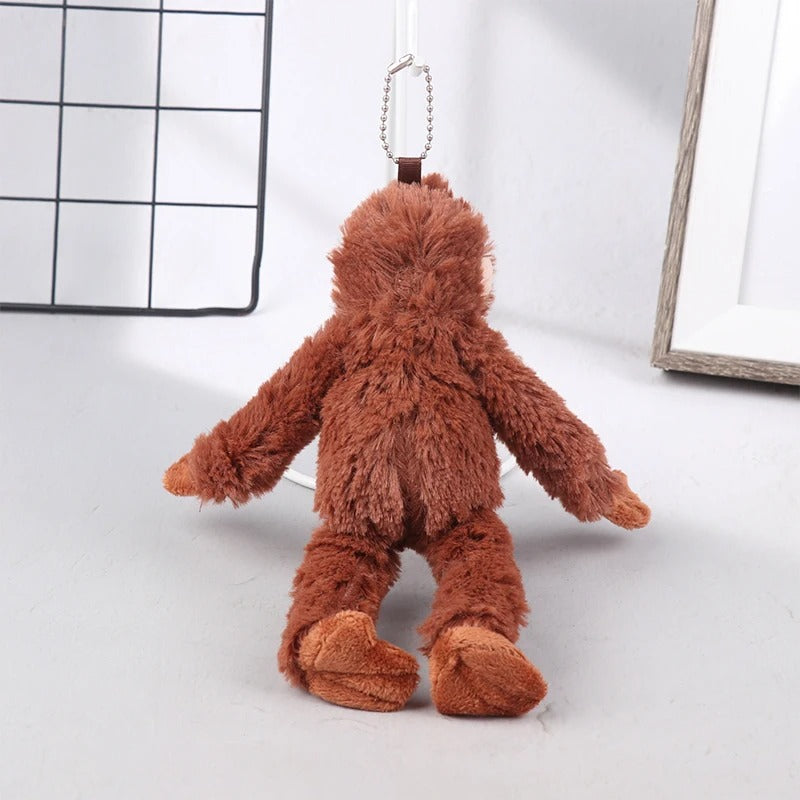 Fluffy Gorilla Plush Keychain