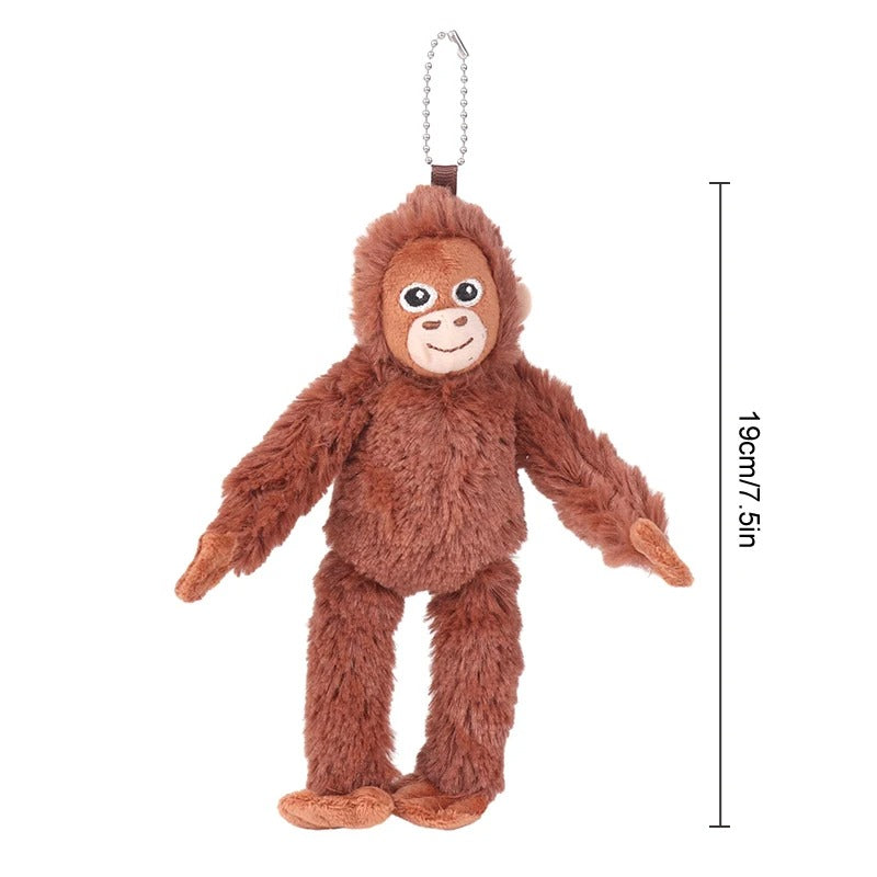 Fluffy Gorilla Plush Keychain