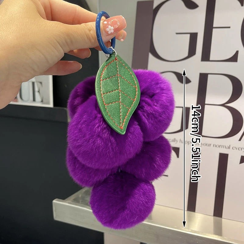 Grape Plush Keychain