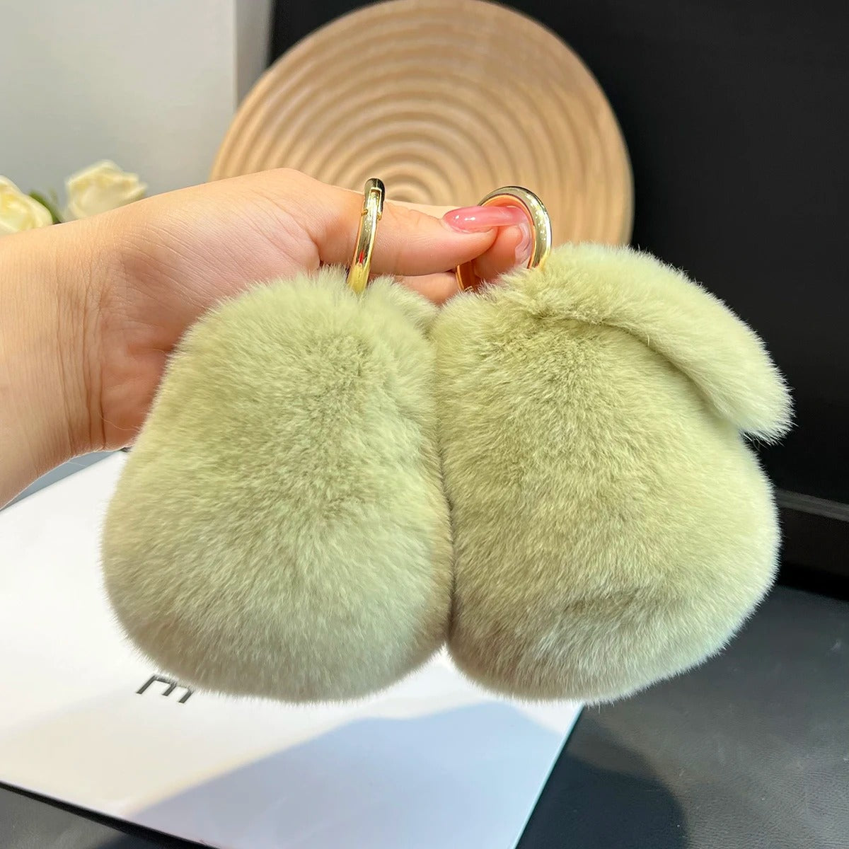 Fluffy Avocado Keychain