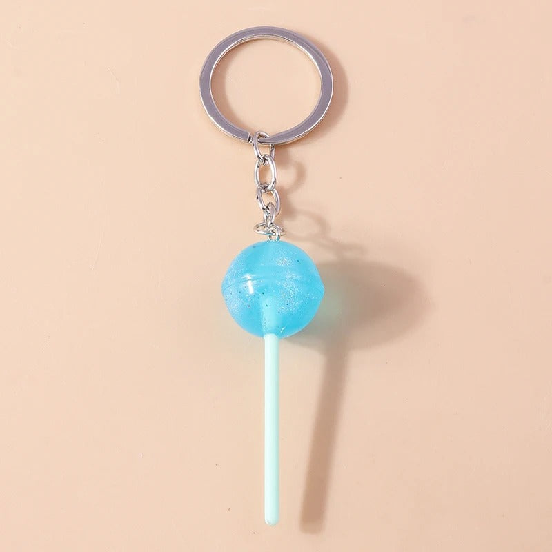 Blue Lollipop Keychain